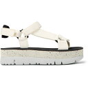 【送料無料】 カンペール レディース サンダル シューズ Camper Womens Oruga Platform Sandal White Natural