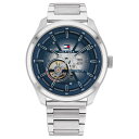 【送料無料】 トミー ヒルフィガー レディース 腕時計 アクセサリー Tommy Hilfiger Gents Skeleton Dial Watch Silver