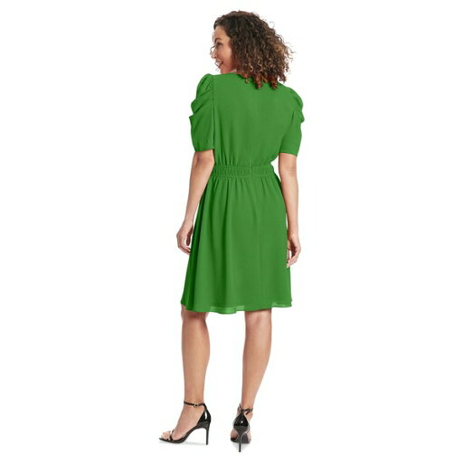 ロンドンタイムス レディース ワンピース トップス Petite Caterpillar-Sleeve Jewel-Neck Dress Green ロンドンタイムス レディース ワンピース トップス Petite Caterpillar-Sleeve Jewel-Neck Dress Green