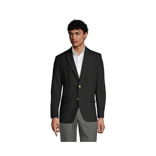 ランズエンド メンズ ジャケット&ブルゾン アウター Men's School Uniform Hopsack Blazer Black ランズエンド メンズ ジャケット&ブルゾン アウター Men's School Uniform Hopsack Blazer Black