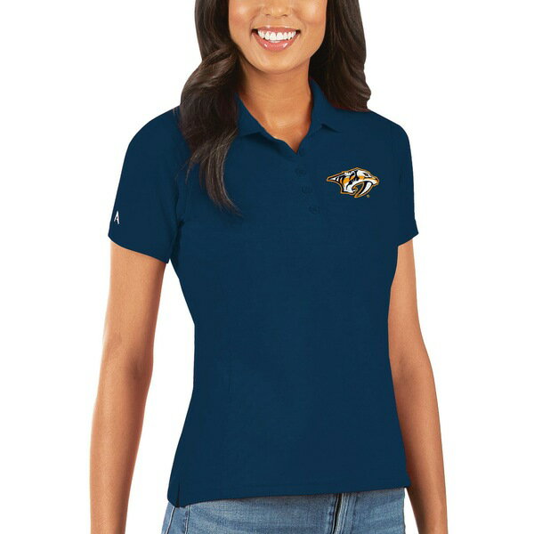 アンティグア レディース ポロシャツ トップス Nashville Predators Antigua Women's Legacy Pique Polo Navy