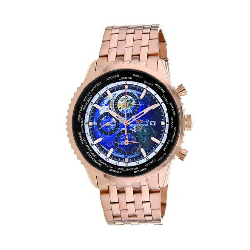 セアポロ メンズ 腕時計 アクセサリー Men's Meridian World Timer GMT Blue Dial Watch - SP7321 Blue セアポロ メンズ 腕時計 アクセサリー Men's Meridian World Timer GMT Blue Dial Watch - SP7321 Blue