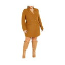 シティーシック レディース ワンピース トップス Plus Size Tuxedo Twyla Dress Salted caramel