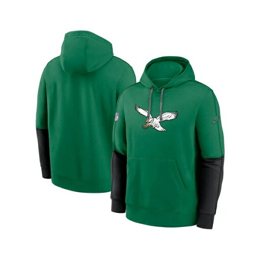 ナイキ メンズ パーカー・スウェットシャツ アウター Men's Kelly Green Philadelphia Eagles Throwback Logo Club Tri-Blend Pullover Hoodie Kelly Green ナイキ メンズ パーカー・スウェットシャツ アウター Men's Kelly Green Philadelphia Eagles Throwback Logo Club Tri-Blend Pullover Hoodie Kelly Green