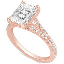 バッジェリーミシュカ レディース リング アクセサリー Certified Lab Grown Diamond Emerald-Cut Center Split...