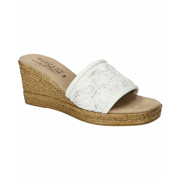 ȥ꡼ ǥ  塼 Women's Ricci Wedge Heel Sandals White