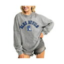 ゲームデイ レディース カットソー トップス Gray Women's Duke Blue Devils Faded Wash Pullover Sweatsh...