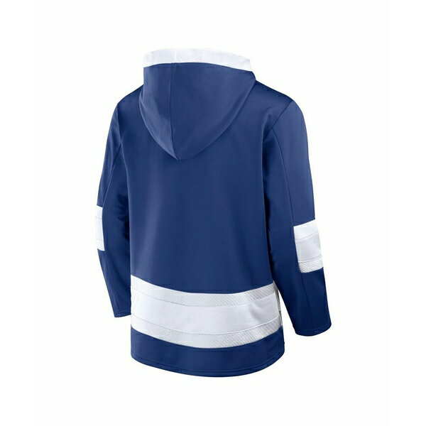 ファナティクス メンズ パーカー・スウェットシャツ アウター Men's Blue Tampa Bay Lightning Inside Line Fleece Pullover Hoodie Blue, White