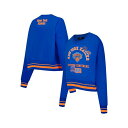 プロスタンダード レディース カットソー トップス Women's Blue New York Knicks Area Code Cropped Pullove...