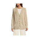 ランズエンド レディース ニット&セーター アウター Women's Drifter Varsity Vneck Relaxed Cardigan Sweate...
