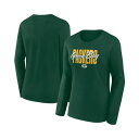 ファナティクス レディース カットソー トップス Women's Green Green Bay Packers Long Sleeve Scoop Neck T-Shirt Green(4)