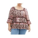 シティーシック レディース カットソー トップス Plus Size Lailah Top Amethyst patch