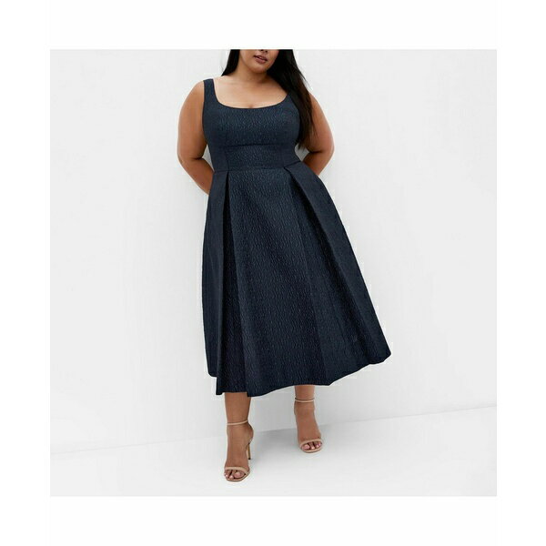 シティーシック レディース ワンピース トップス Plus Size Estella Dress Navy
