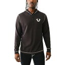 トゥルーレリジョン メンズ シャツ トップス Men's Hooded Long Sleeve Henley Shirt Phantom