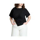 エロクイ レディース カットソー トップス Women's Plus Size Twist-Tie Tee Black onyx