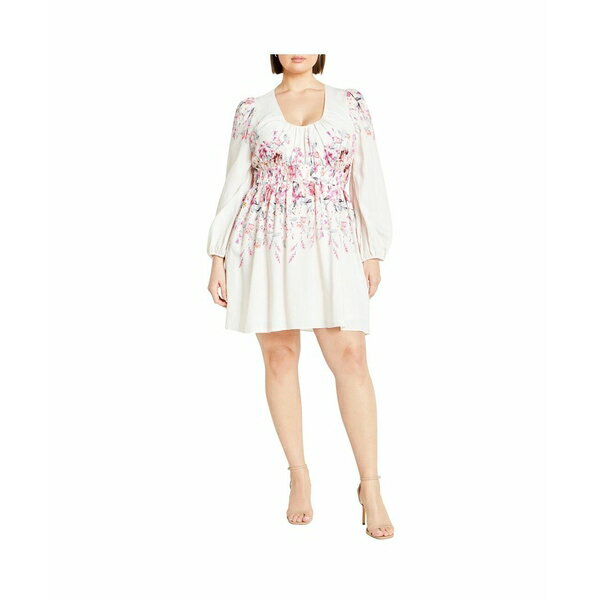 シティーシック レディース ワンピース トップス Plus Size Keyla Print Dress Posie iry perfection