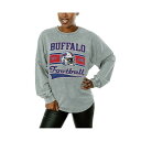 ゲームデイ レディース カットソー トップス Women's Gray Buffalo Bills Snow Wash Oversized Long Sleev...
