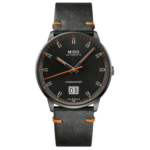 ミド メンズ 腕時計 アクセサリー Men's Swiss Automatic Commander Big Date Black Leather Strap Watch 42mm Black ミド メンズ 腕時計 アクセサリー Men's Swiss Automatic Commander Big Date Black Leather Strap Watch 42mm Black