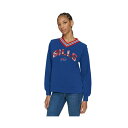 トミー ヒルフィガー レディース カットソー トップス Women's Royal Buffalo Bills Alice V-Neck Pullover Sweatshirt Royal