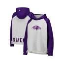 ダナ キャラン ニューヨーク レディース カットソー トップス Women's Gray/Purple Baltimore Ravens Joy Cropped...