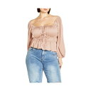 シティーシック レディース カットソー トップス Plus Size Yasmine Top Rose gold