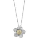 エフィー コレクション レディース ネックレス・チョーカー・ペンダントトップ アクセサリー EFFY Diamond Pav Flower 18