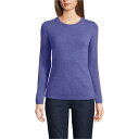ランズエンド レディース ニット&セーター アウター Women's Petite Cashmere Sweater Rich periwinkle heather