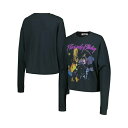 デイドリーマー レディース カットソー トップス Women's Black Prince Purple Rain Cropped Long Sleeve T-...