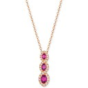 ルヴァン レディース ネックレス・チョーカー・ペンダントトップ アクセサリー Ruby (1 ct. t.w.) & Nude Diamond (3/8 ct....
