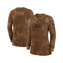 ナイキ レディース カットソー トップス Women's Brown New York Giants 2023 Salute to Service Long S...