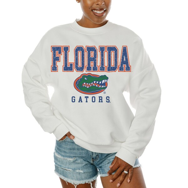 ゲームデイ レディース パーカー・スウェットシャツ アウター Florida Gators Gameday Couture Women's Freestyle Fleece Pullover Sweatshirt White