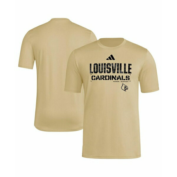 楽天astyアディダス メンズ Tシャツ トップス Men's Natural Louisville Cardinals 2025 Military Appreciation Pre-Game AEROREADY T-Shirt Natural