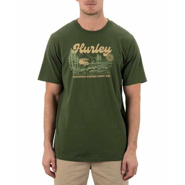 ハーレー メンズ Tシャツ トップス Men's Camp Short Sleeve T-Shirt Charcoal fern