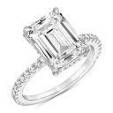 バッジェリーミシュカ レディース リング アクセサリー IGI Certified Lab Grown Diamond Emerald-Cut Engageme...
