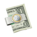 アメリカンコイントレジャー メンズ 財布 アクセサリー Men's Austrian Mozart One Euro Coin Money Clip Silver(4)
