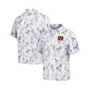 トッミーバハマ メンズ シャツ トップス Men's Gray Cincinnati Bengals Cabana Shores IslandZone Tri-Blend Polo Gray(4)