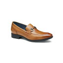 ジョンストンアンドマーフィー メンズ スリッポン・ローファー シューズ Men's Gibbons Bit Loafer Tan hand stained fu...