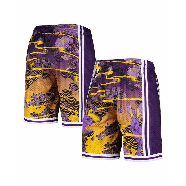 ミッチェル&ネス メンズ カジュアルパンツ ボトムス Men's Purple Los Angeles Lakers Lunar New Year Swingman Shorts Purple