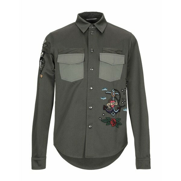 【送料無料】 ヴァレンティノ ガラヴァーニ メンズ シャツ トップス Shirts Military green