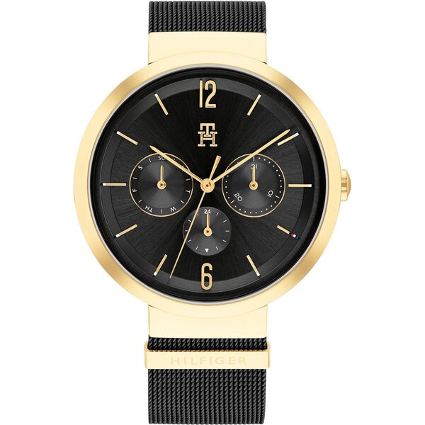 楽天asty【送料無料】 トミー ヒルフィガー レディース 腕時計 アクセサリー Tommy Hilfiger Women's watch Gold/Black