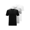 【送料無料】 ボス メンズ Tシャツ トップス 3 Pack Classic T-Shirt Wht/Blk/Gry 999