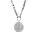 2028 fB[X lbNXE`[J[Ey_ggbv ANZT[ Women's Round Leo Pendant Necklace Silver-tone