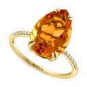 エフィー コレクション メンズ リング アクセサリー EFFY&reg; Citrine (5-1/6 ct. t.w.) & White Sapphire (1/6 ct. t.w.) Statement Ring in 14k Gold-Plated Sterling Silver 14K Yellow