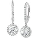 obWF[~VJ fB[X sAXCO ANZT[ Lab Grown Diamond Halo Drop Earrings (1-1/4 ct. t.w.) in 14k White, Yellow or Rose Gold White Gold