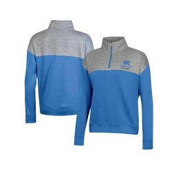 チャンピオン レディース パーカー・スウェットシャツ アウター Women's Carolina Blue North Carolina Tar Heels Color-Blocked Quarter-Zip Sweatshirt Carolina Blue