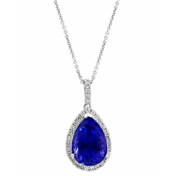 エフィー コレクション レディース ネックレス・チョーカー・ペンダントトップ アクセサリー EFFY&reg; Tanzanite (6 ct. t.w.) & Diamond (3/8 ct. t.w.) Halo 16