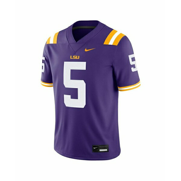 ナイキ メンズ シャツ トップス Men's Jayden Daniels Purple LSU Tigers Player Game Jersey Purple