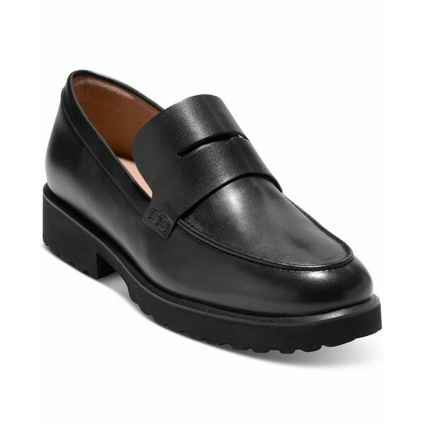 コールハーン レディース オックスフォード シューズ Women's Gwendolyn Penny Loafers Black Leather
