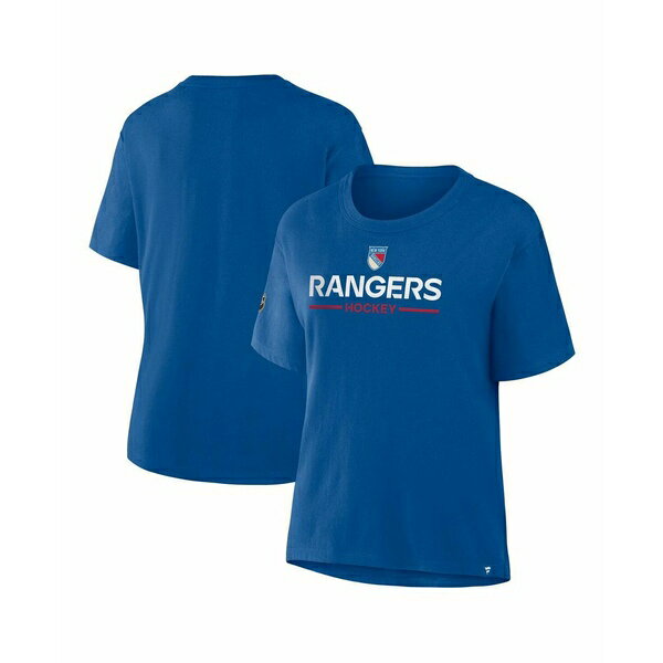ファナティクス レディース カットソー トップス Women's Blue New York Rangers Centennial T-Shirt B..