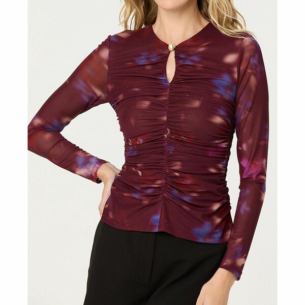 アストール レディース カットソー トップス Women's Yasmine Long-Sleeve Top Dark Plum Multi